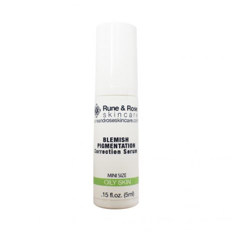 5ml mini size Blemish Pigmentation Correction Serum bottle by Rune and Rose Skincare