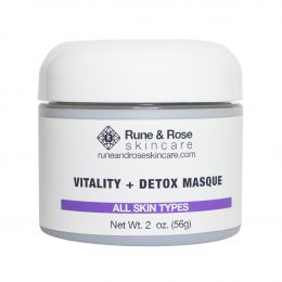 56g full size Vitality and Detox Masque jar for all skin types by Rune and Rose Skincare
